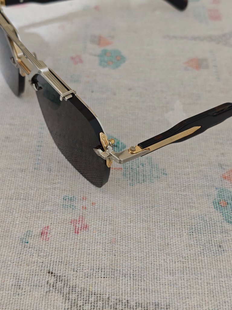 Jacques Marie Mage Rimless Silver Tortoise Temple Sunglasses With Full Box Set — image 4 of 8